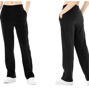 Alo Yoga Velour High Waist Glimmer Wide Leg Pant XS